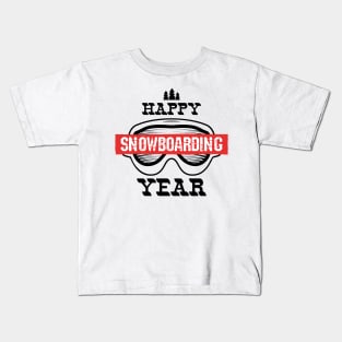 Happy Snowboarding Year Kids T-Shirt